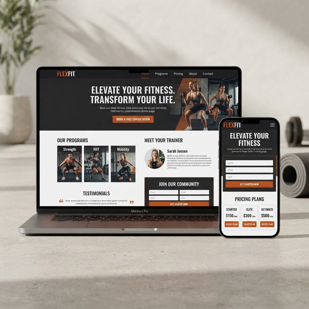 Projekt strony: Trener personalny Max